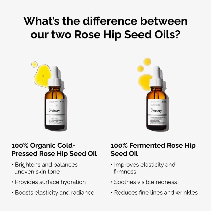 100% Fermented Rose Hip Seed Oil for Sensitive-Looking Skin