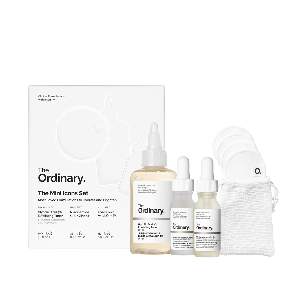 Mini Icons Skincare Set with Reusable Cotton Pads