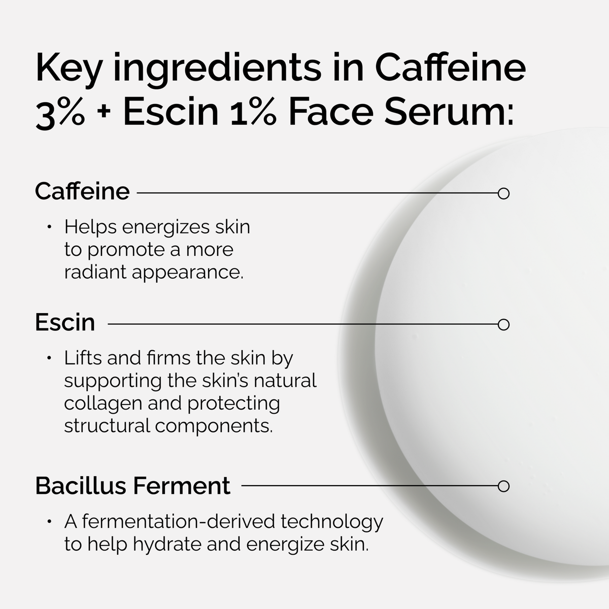 Caffeine 3% + Escin 1% Energizing Face Serum