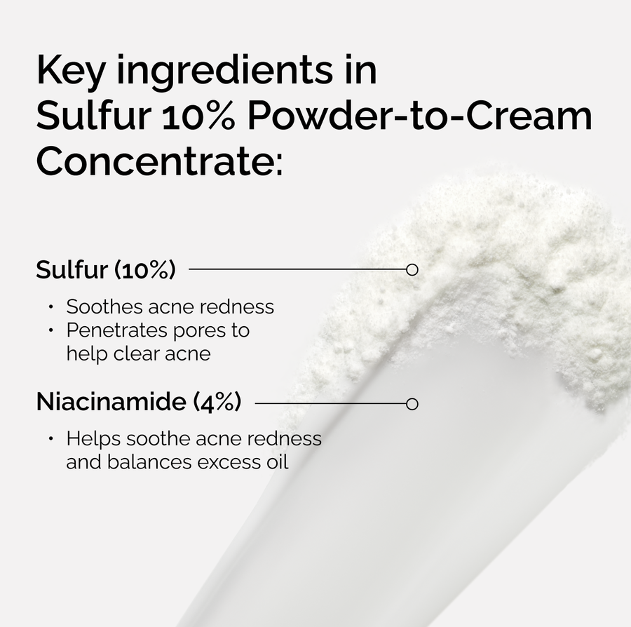 Sulfur 10% Powder-to-Cream Acne Concentrate